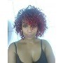 Wig Fibra Organica Ondulada Ombre Hair Vermelho Intenso-Vermelho Intenso