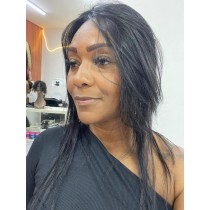 Franjão com disfarce atras 50 cm cabelo natural ( sem imitação)