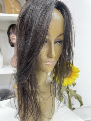 Franjão com imitação de couro cabeludo e disfarce atrás 50 cm castanho  