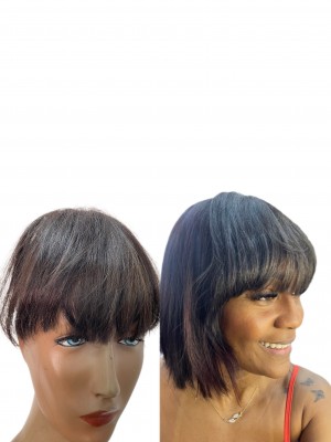 Franjinha básica cabelo humano 