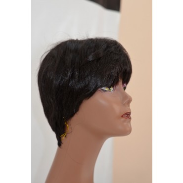 Wig Fibra Orgânica Curta  corte Pixie 